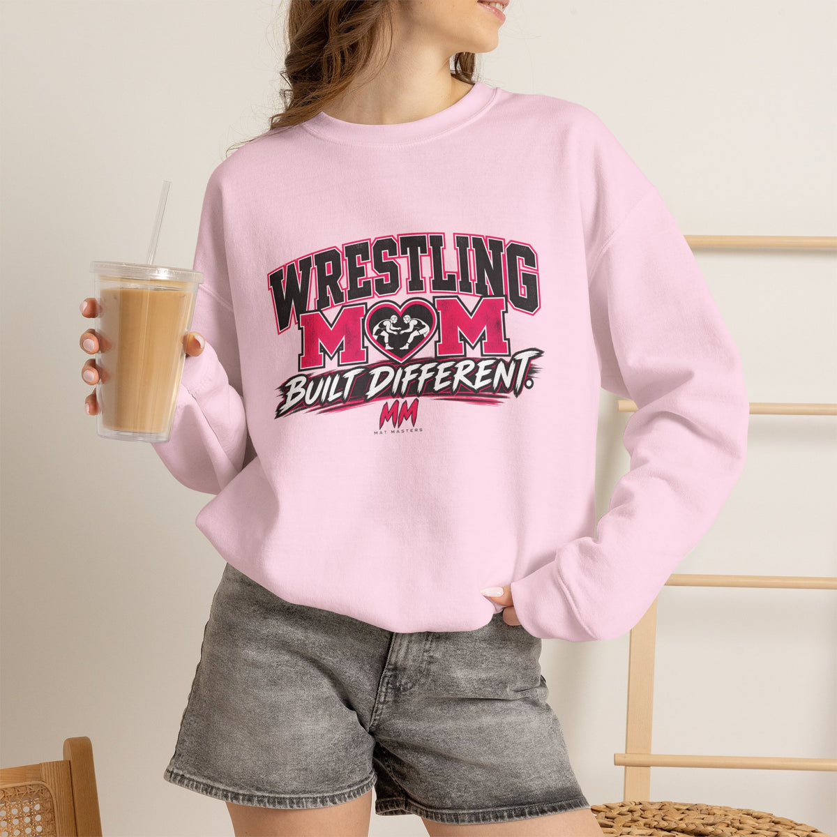 Wrestling Mom – Built Different Crewneck
