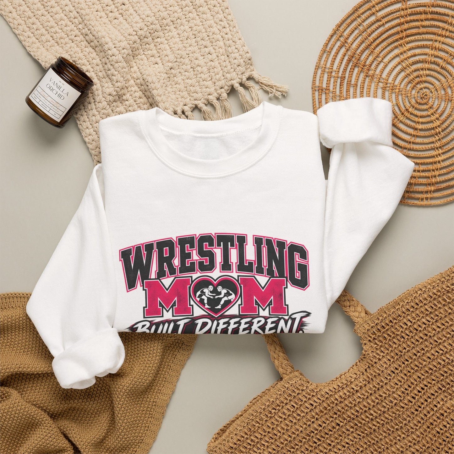 Wrestling Mom – Built Different Crewneck