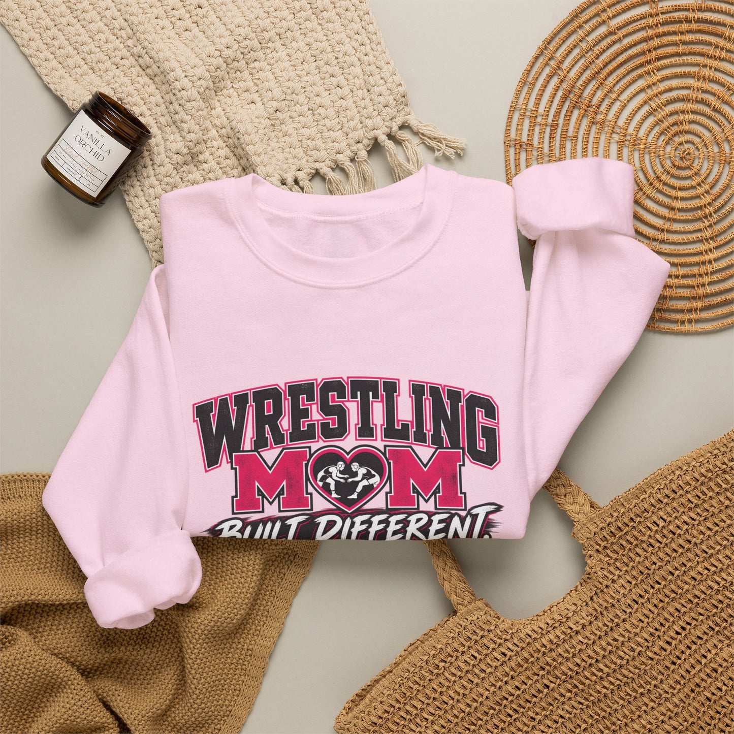 Wrestling Mom – Built Different Crewneck