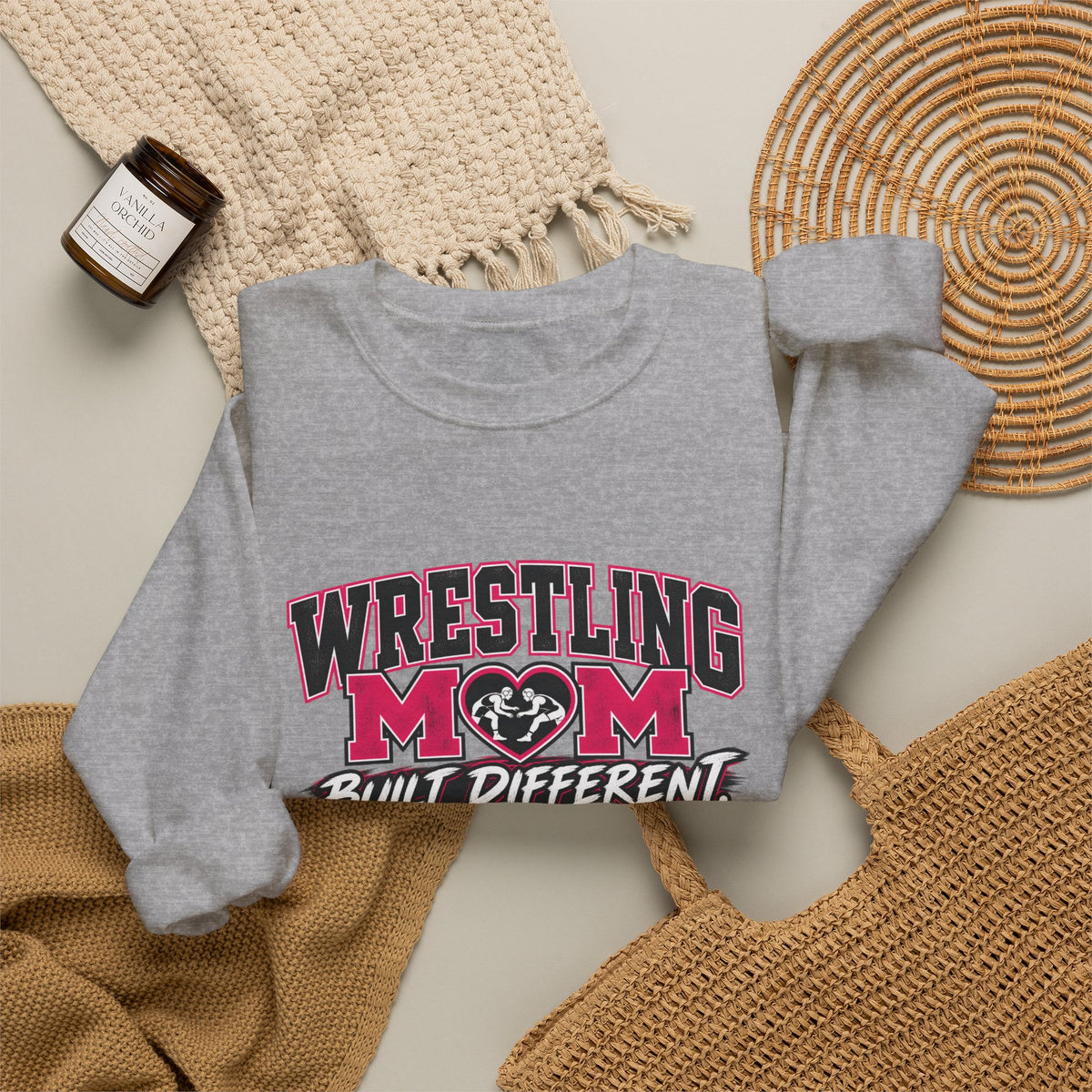 Wrestling Mom – Built Different Crewneck