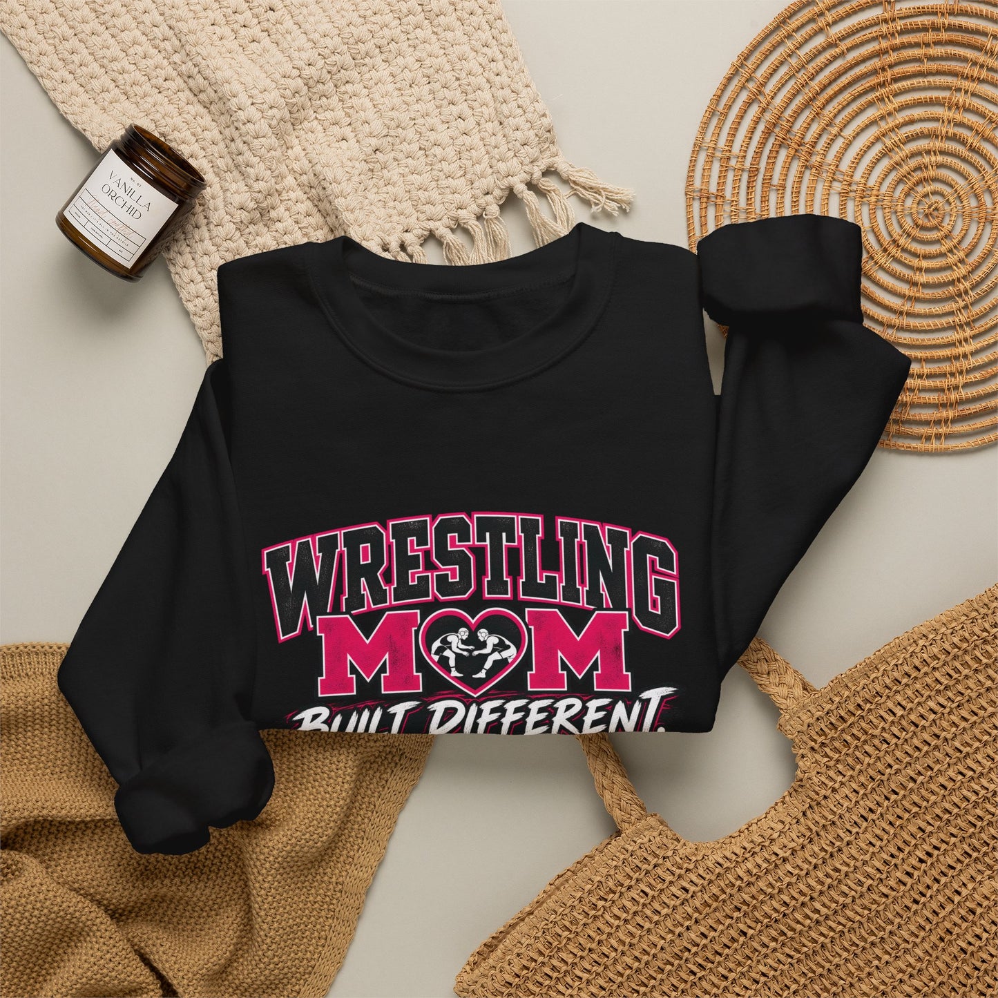 Wrestling Mom – Built Different Crewneck